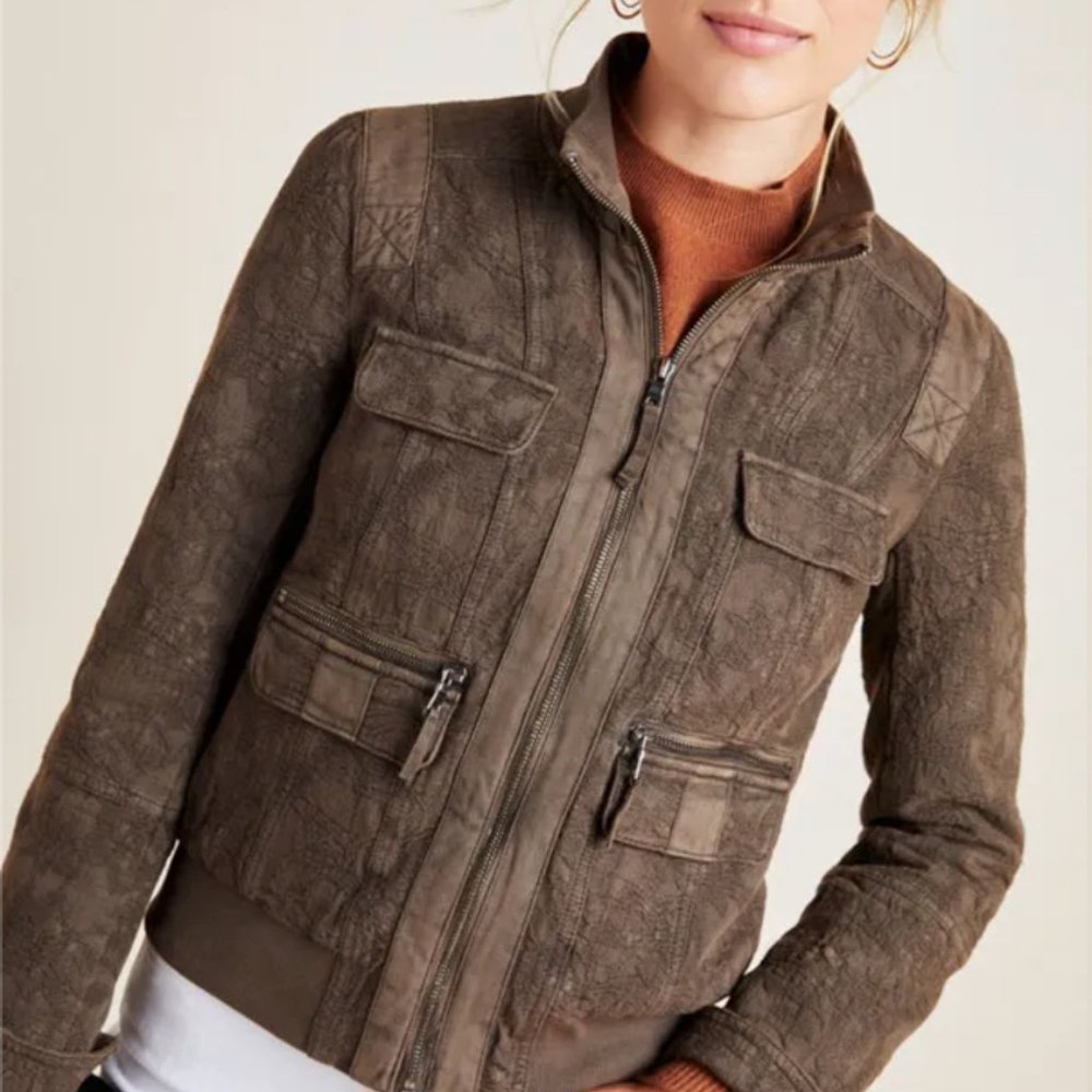 Marrakech Anthropologie Colby Bomber Jacket